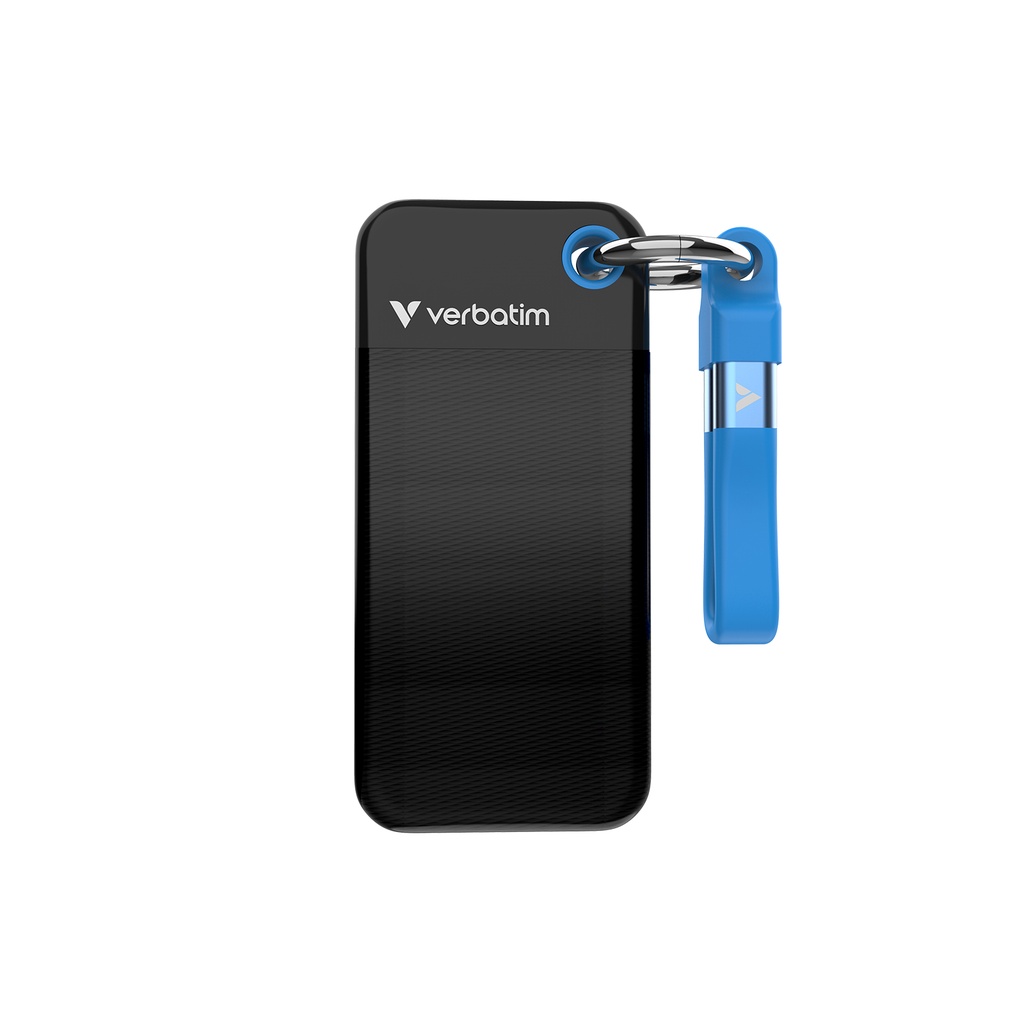 [215076440099] Verbatim Pocket SSD 1 TB USB Type-C 3.2 Gen 2 (3.1 Gen 2) Zwart, Blauw