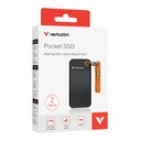 Verbatim Pocket SSD 2 TB USB Type-C 3.2 Gen 2 (3.1 Gen 2) Zwart, Oranje