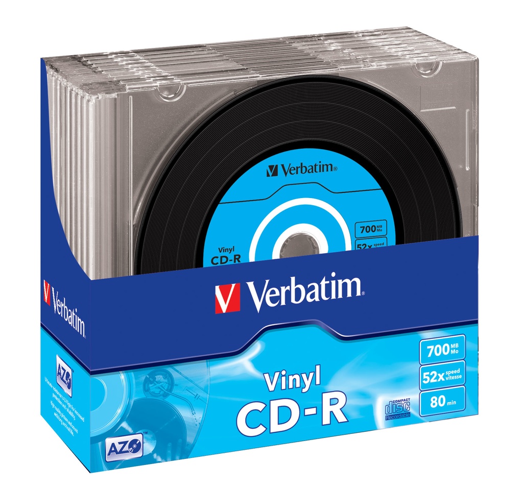 [225076440026] Verbatim CD-R AZO Data Vinyl 700 MB 52x 10 stuk(s)