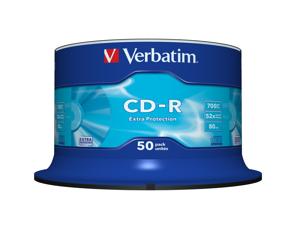 [225076440031] Verbatim CD-R Extra Protection 700 MB 52x 50 stuk(s)