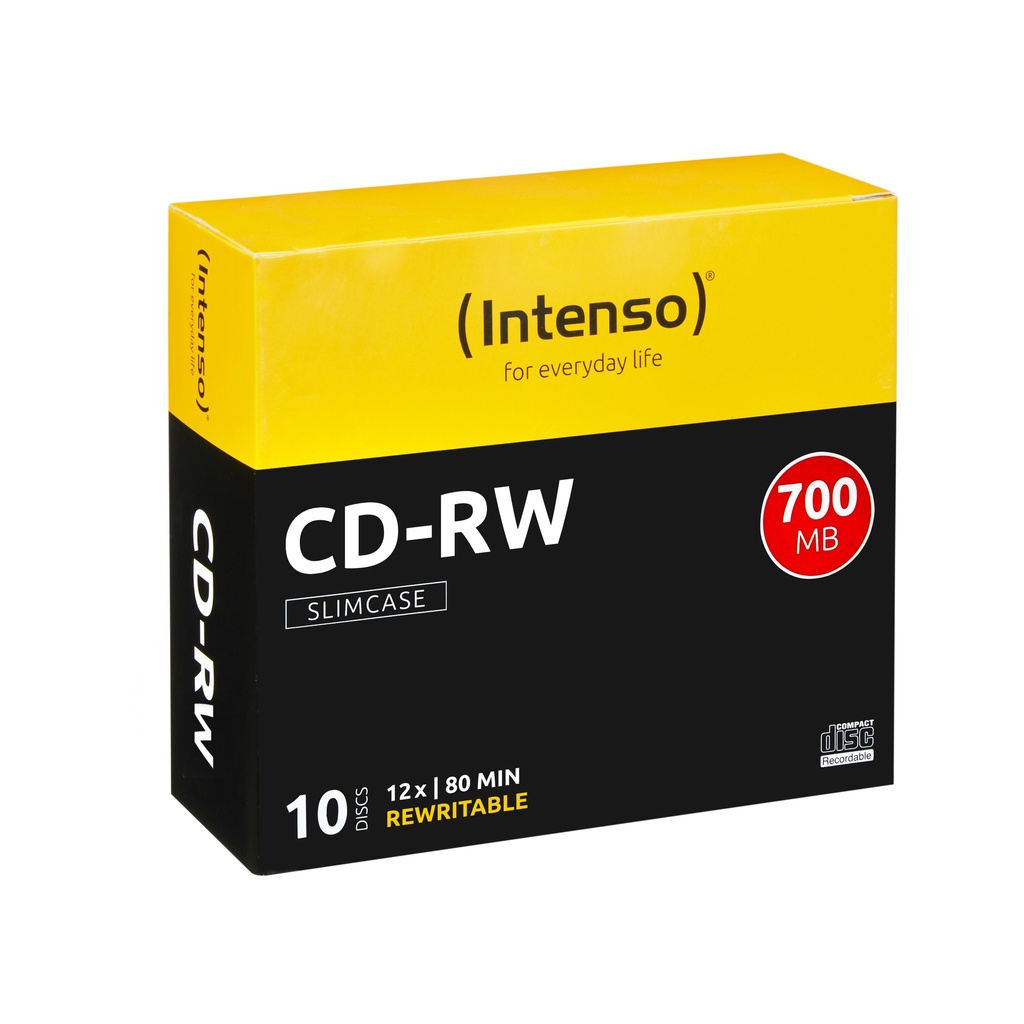 [225180440007] Intenso CD-RW 700MB / 80min, 12x 10 stuk(s)