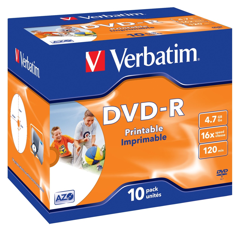 [230076440018] Verbatim 43521 lege dvd 4,7 GB DVD-R 10 stuk(s)