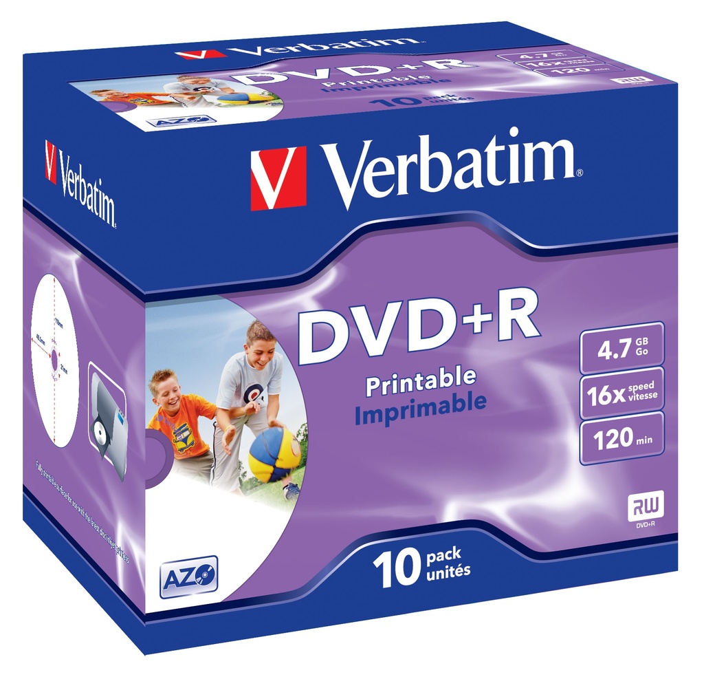 [230076440019] Verbatim 43508 lege dvd 4,7 GB DVD+R 10 stuk(s)