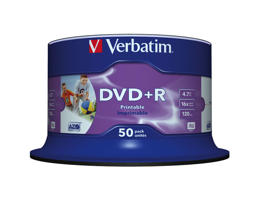 [230076440039] Verbatim DVD+R Wide Inkjet Printable No ID Brand 4,7 GB 50 stuk(s)