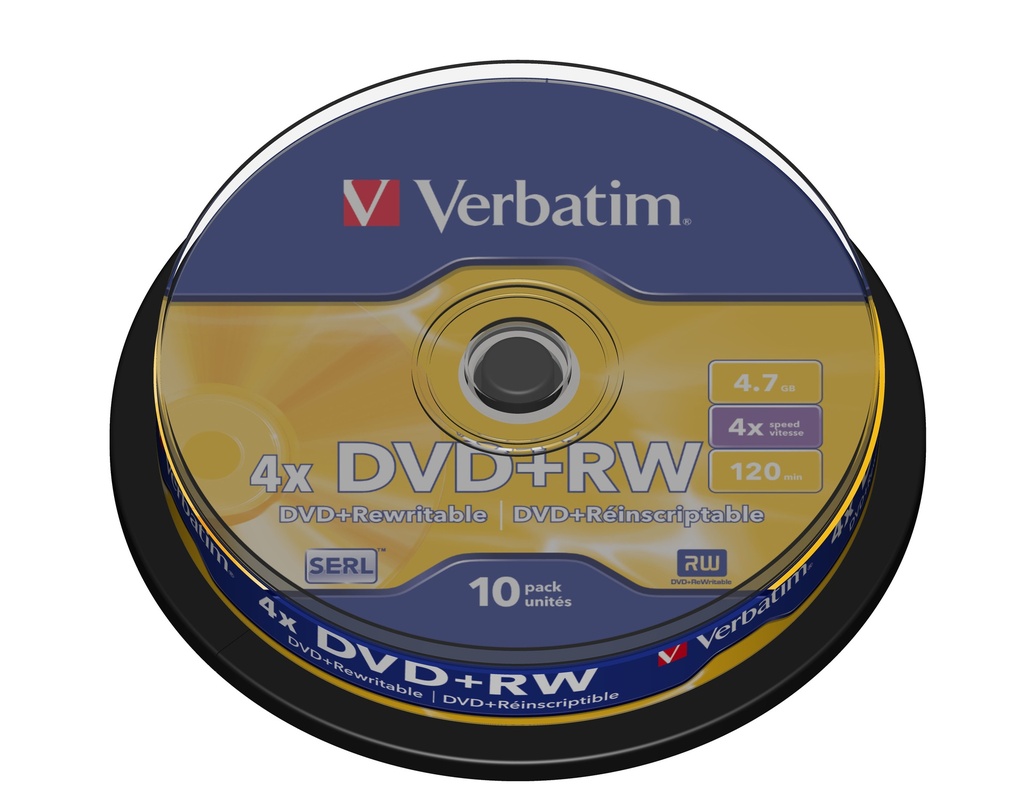 [230076440062] Verbatim DVD+RW Matt Silver 4,7 GB 10 stuk(s)
