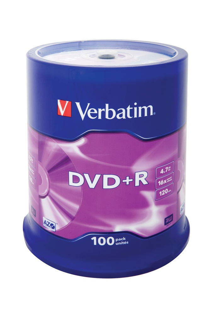 [230076440102] Verbatim DVD+R Matt Silver 4,7 GB 100 stuk(s)