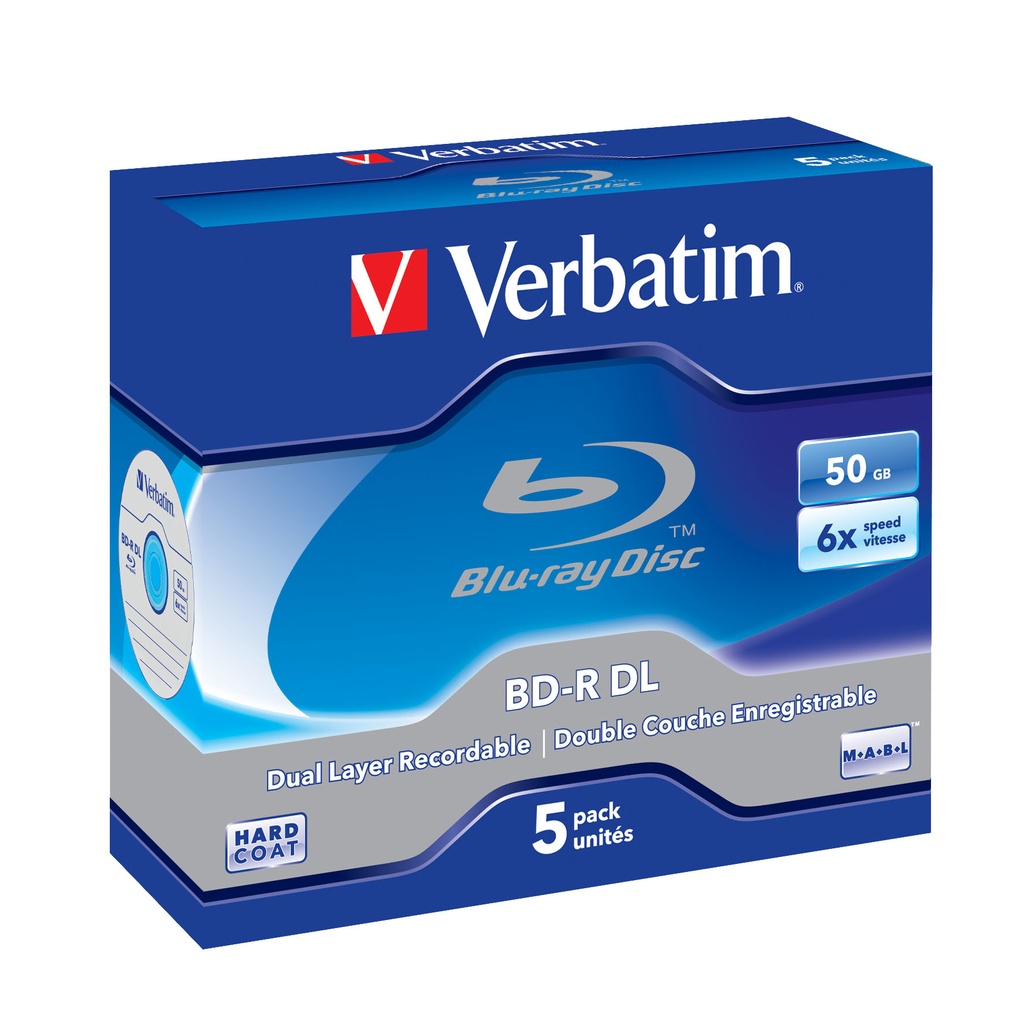 [230076440116] Verbatim 43748 Lees/schrijf blu-ray disc BD-R 50 GB 5 stuk(s)
