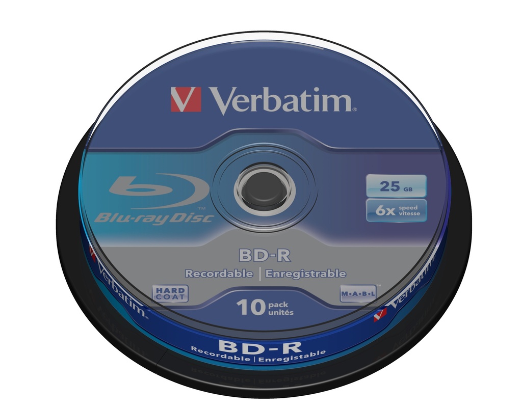 [230076440151] Verbatim BD-R SL 25GB 6 x 10 Pack Spindle 10 stuk(s)