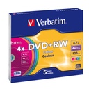Verbatim DVD+RW Colours 4,7 GB 5 stuk(s)