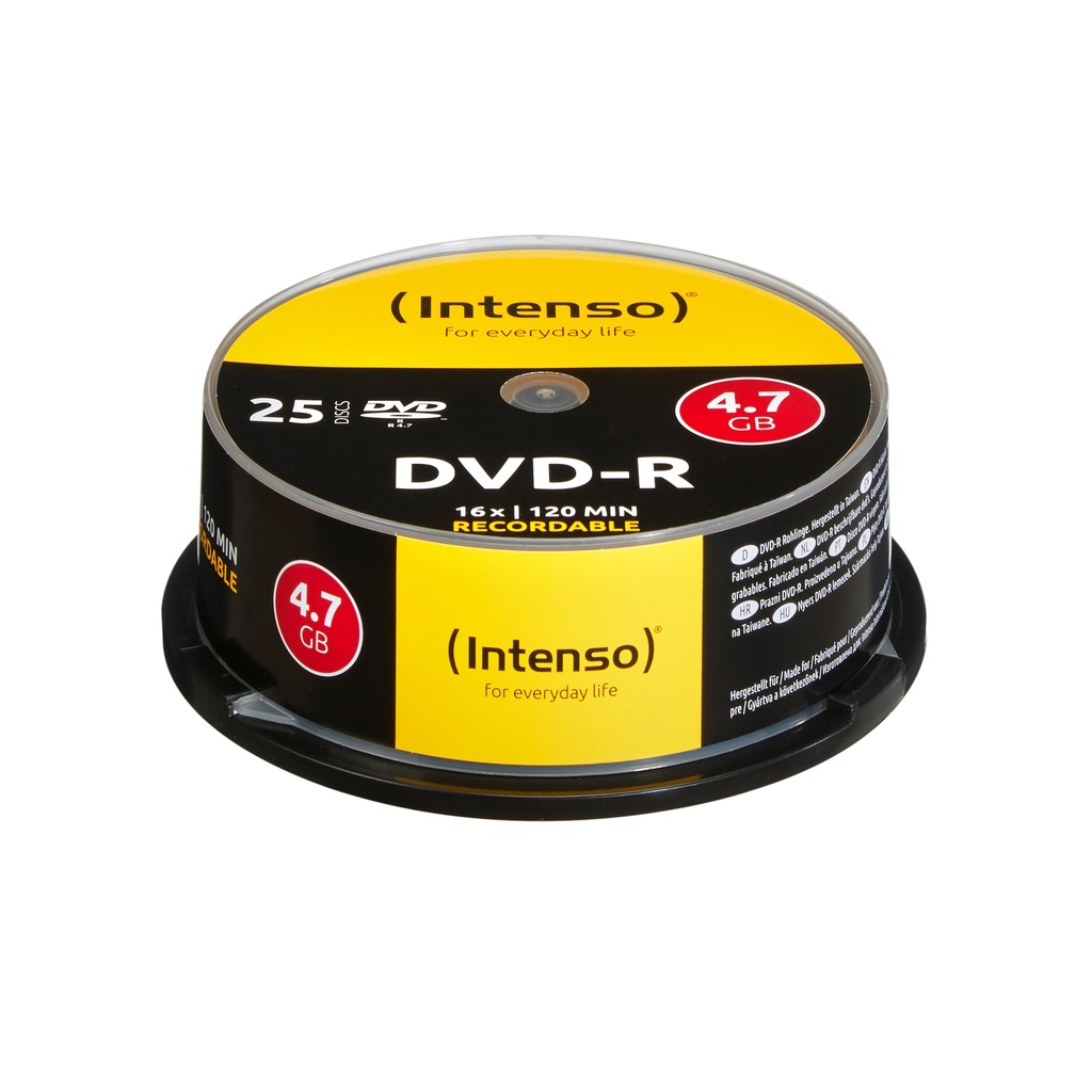 [230180440002] Intenso DVD-R 4.7GB, 16x 4,7 GB 25 stuk(s)