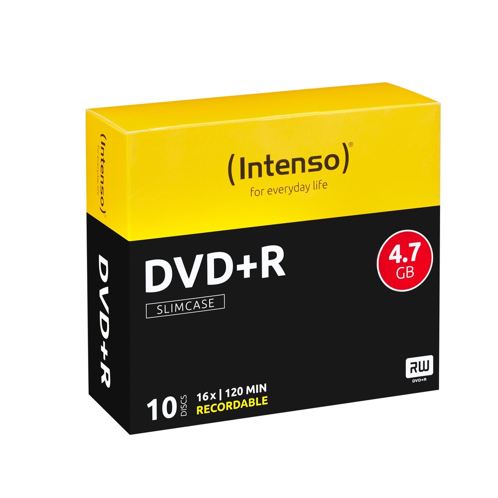 Intenso DVD+R 4.7 GB 16x 4,7 GB 10 stuk(s)