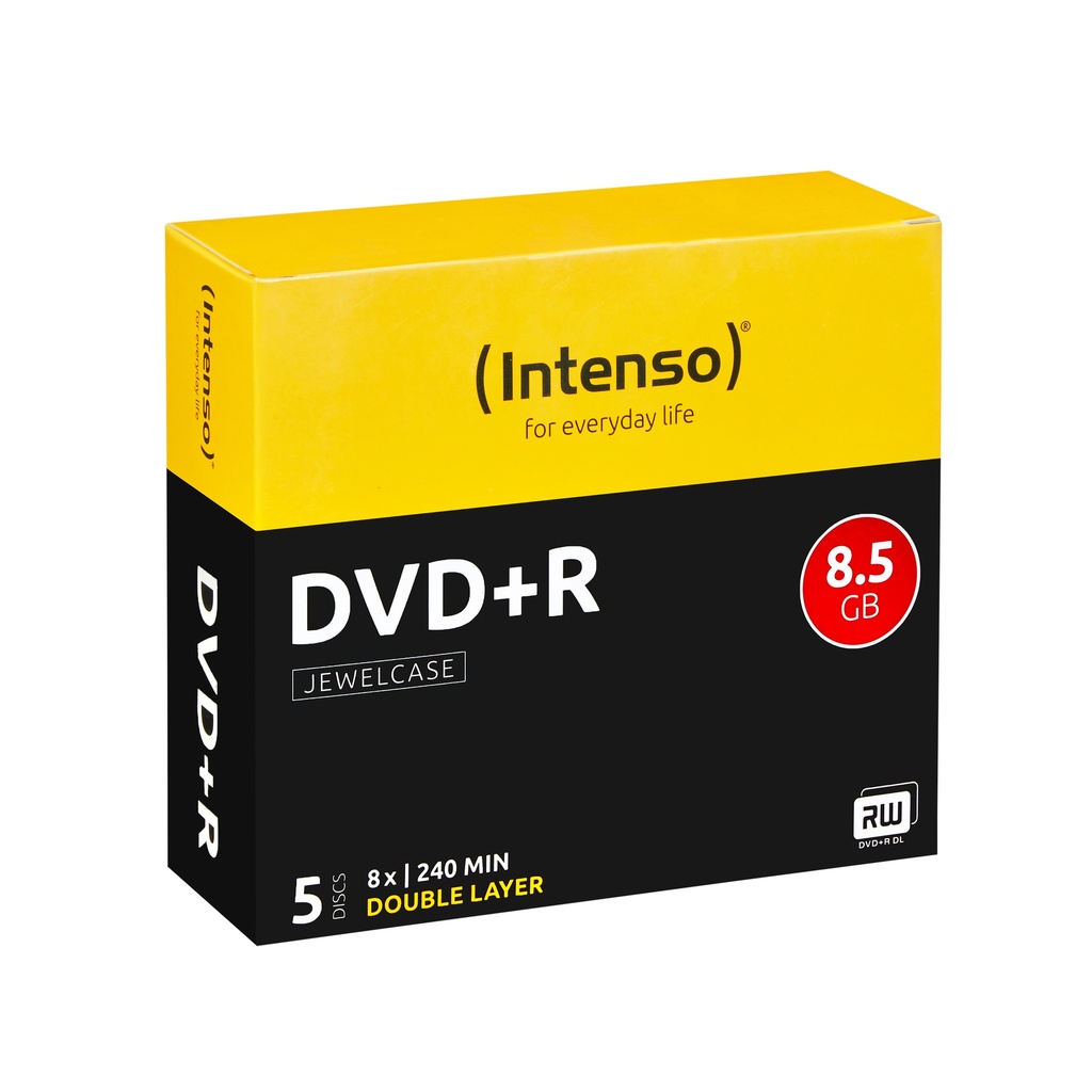 [230180440015] Intenso DVD+R 8.5GB, DL, 8x 8,5 GB DVD+R DL 5 stuk(s)