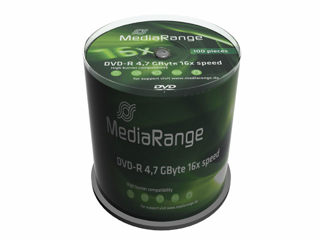 [230604440012] MediaRange MR442 lege dvd 4,7 GB DVD-R 100 stuk(s)
