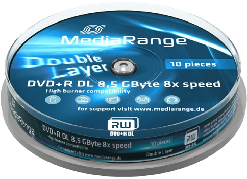 [230604440018] MediaRange MR466 lege dvd 8,5 GB DVD+R DL 10 stuk(s)
