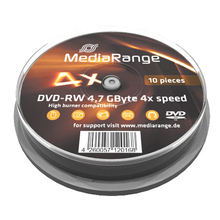 [230604440033] MediaRange MR450 lege dvd 4,7 GB DVD-RW 10 stuk(s)