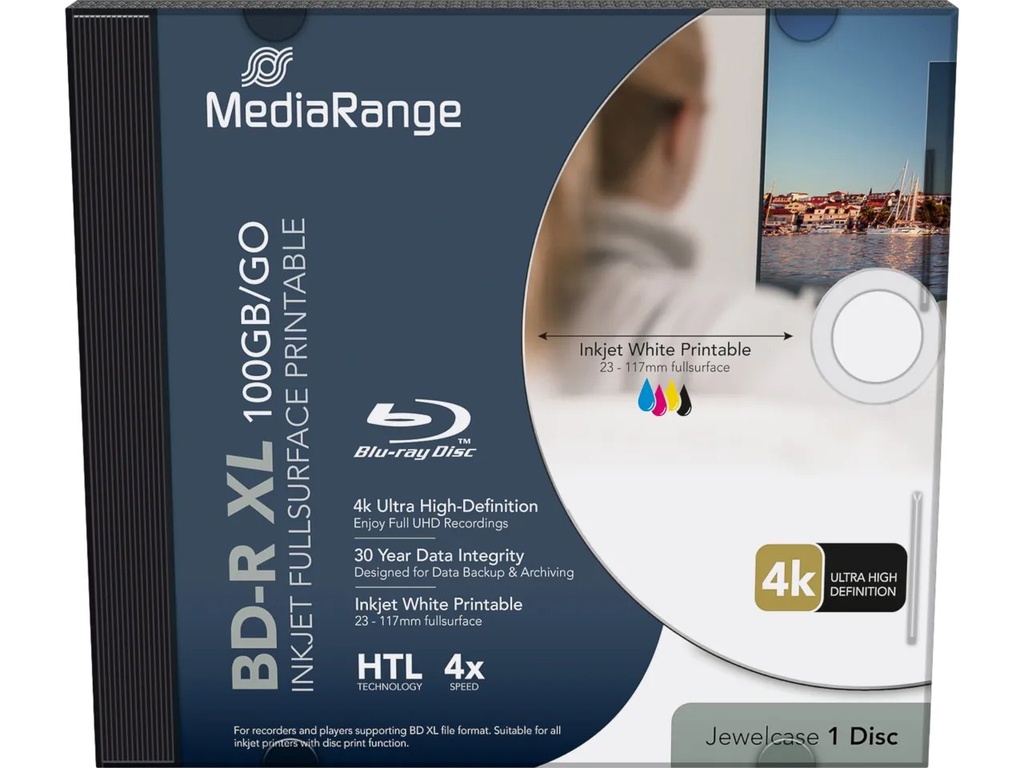 MEDIARANGE MEDIARANGE BD-R XL 100GB 4x IW JC