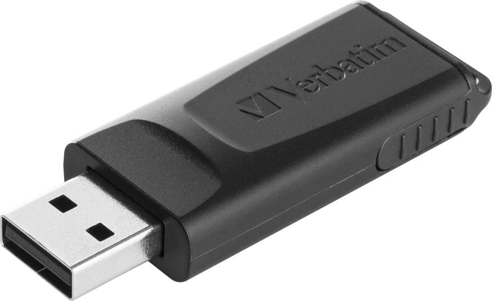 [240076440079] Verbatim Slider - USB-Stick128GB - Zwart