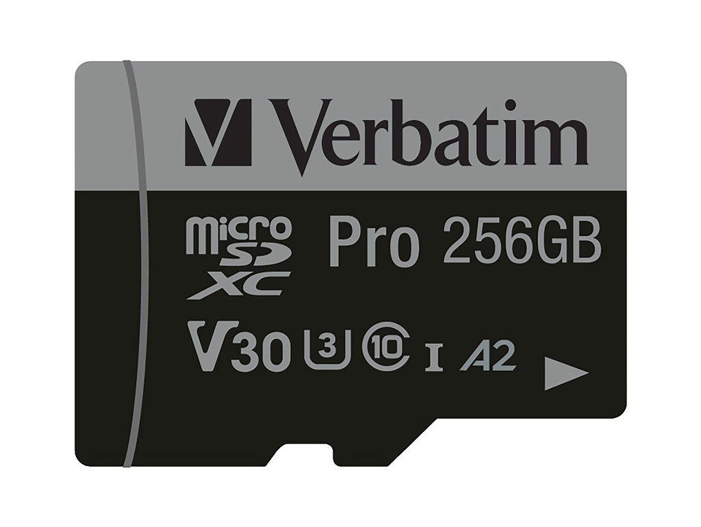 [240076440111] Verbatim Pro U3 256GB Micro SDXC Card
