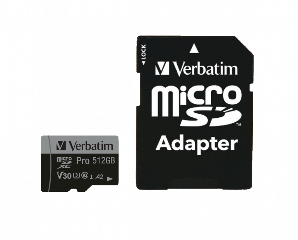 [240076440112] Verbatim Pro U3 512GB Micro SDXC Card