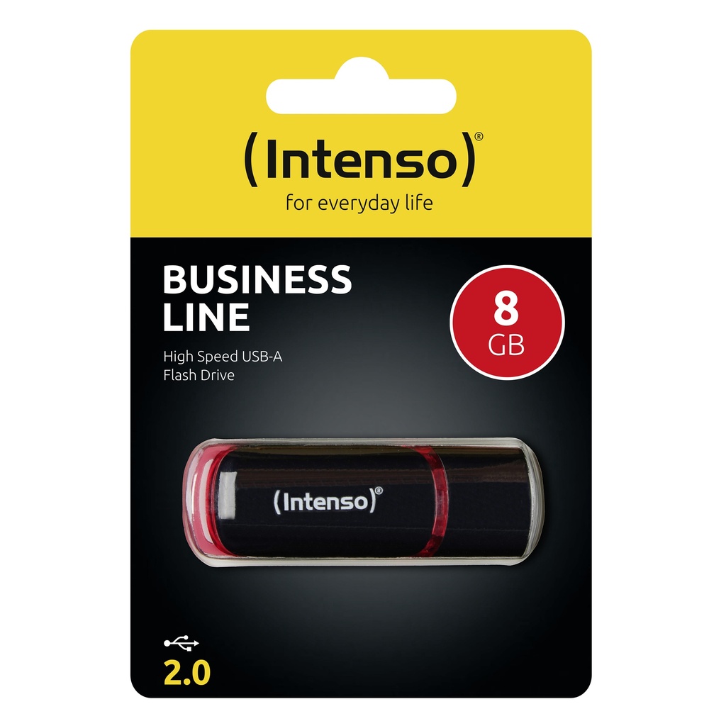 [240180440052] Intenso 8GB USB2.0 USB flash drive USB Type-A 2.0 Zwart, Rood