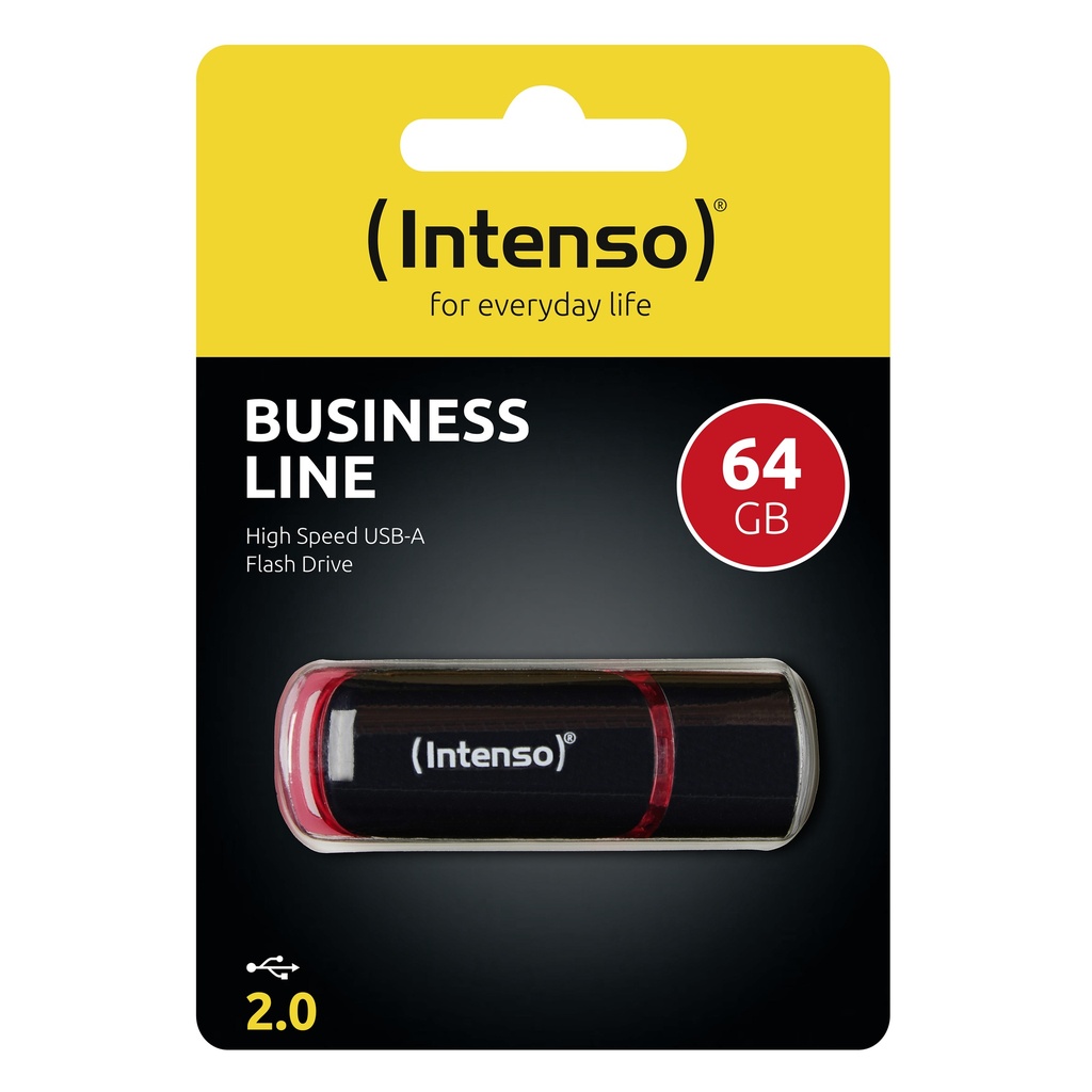 [240180440058] Intenso 64GB USB2.0 USB flash drive USB Type-A 2.0 Zwart, Rood