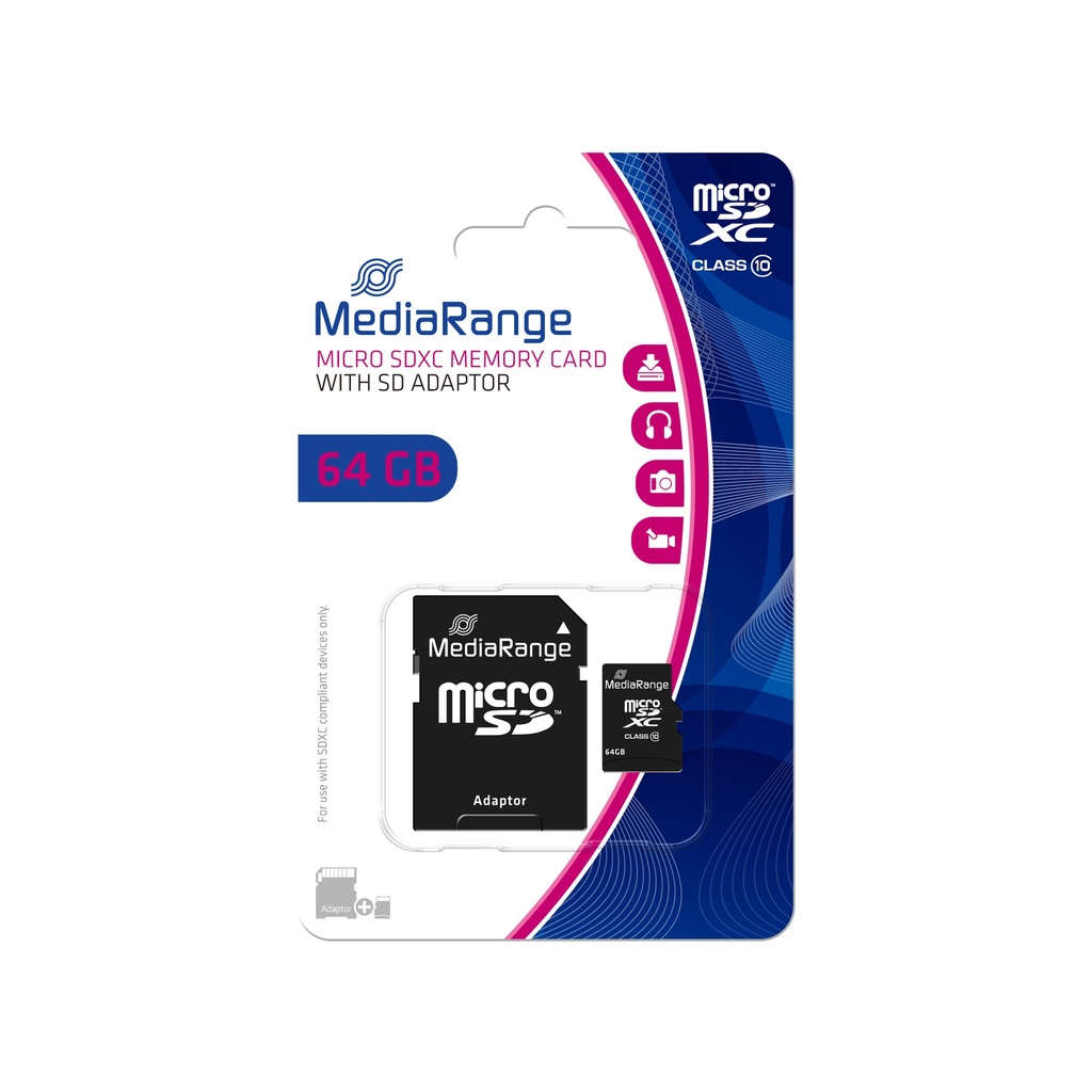 [240604440011] MediaRange MR955 flashgeheugen 64 GB MicroSDXC Klasse 10