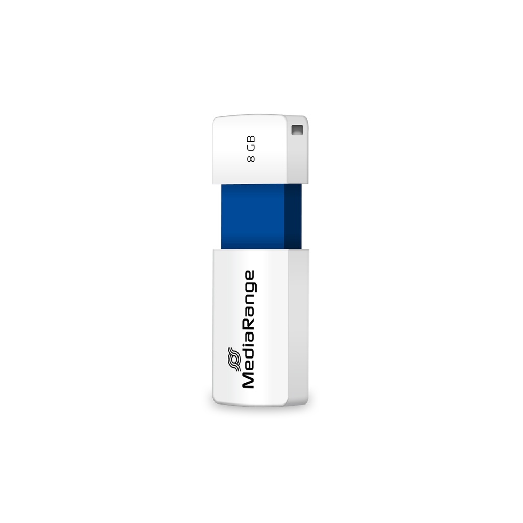 [240604440025] MediaRange MR971 USB flash drive 8 GB USB Type-A 2.0 Blauw, Wit