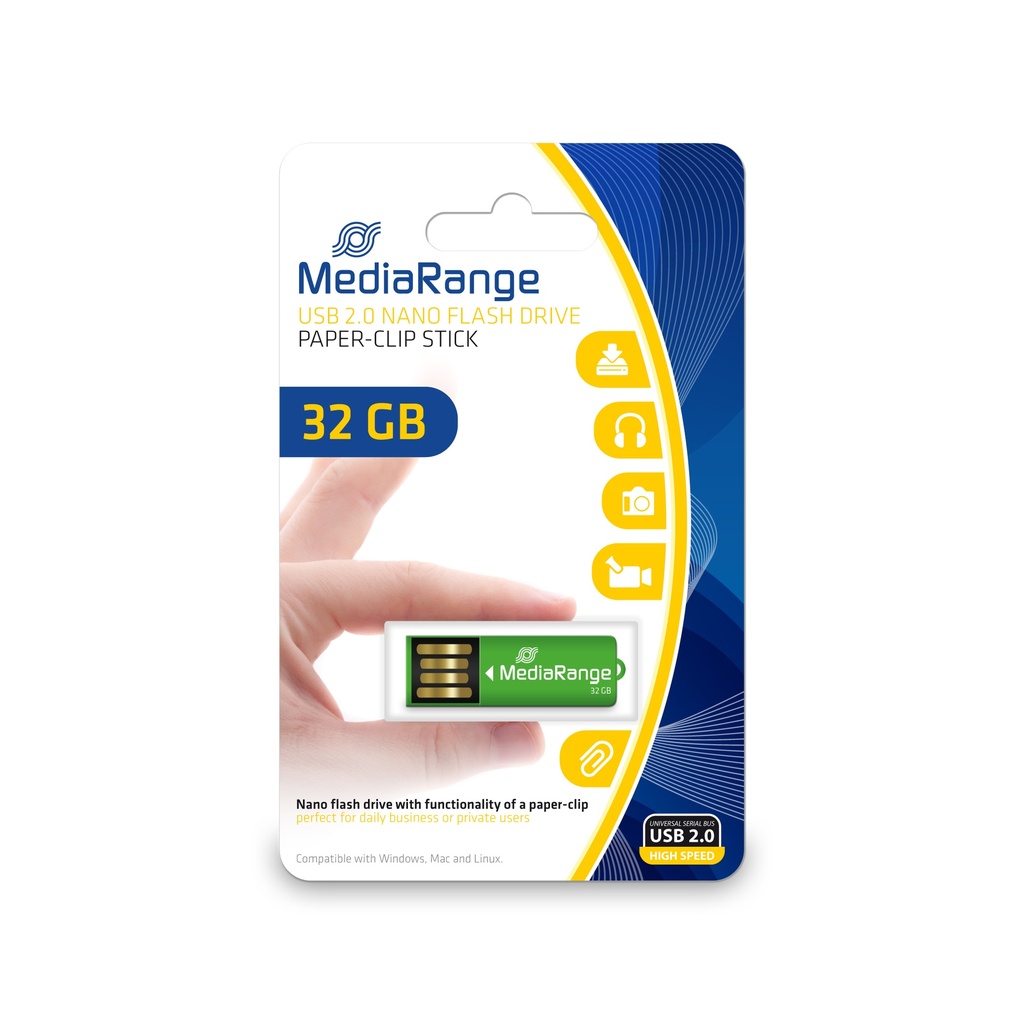 [240604440042] MediaRange MR977 USB flash drive 32 GB USB Type-A 2.0 Groen
