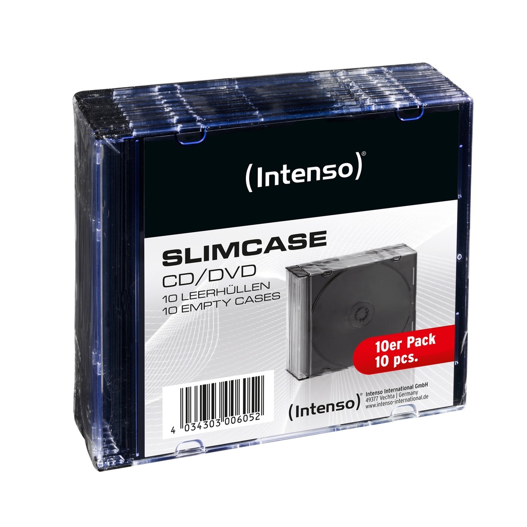 [300180440002] Intenso Storage Solution 10 Slim Cases 10 schijven Transparant