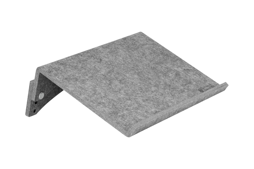 BakkerElkhuizen FlexDoc Circular document houder PET-vilt, Gerecycleerd plastic, Staal Grijs