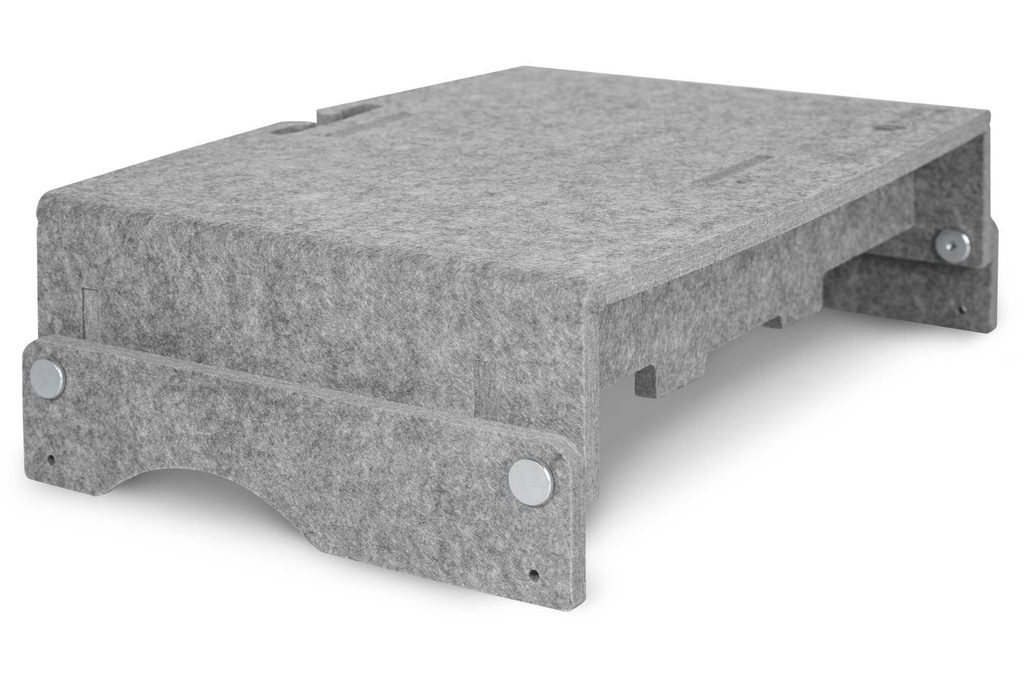 BakkerElkhuizen Q-riser 110 Circular 76,2 cm (30") Bureau Grijs