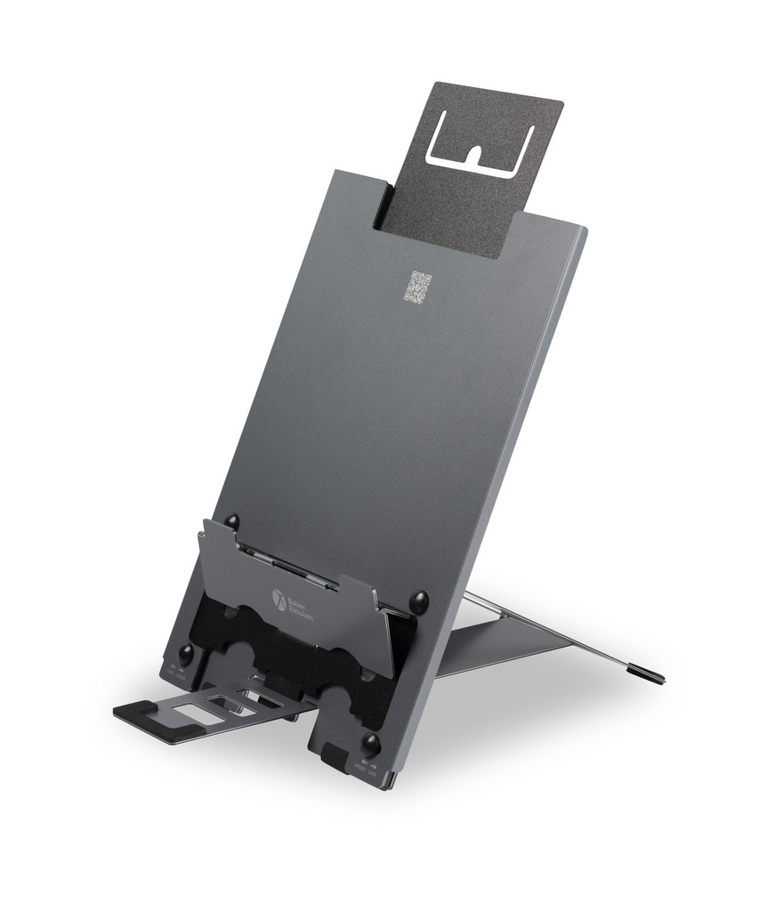 [310664440180] BakkerElkhuizen Ergo-Q Hybrid Pro Laptopstandaard Zwart, Donkergrijs 40,6 cm (16")