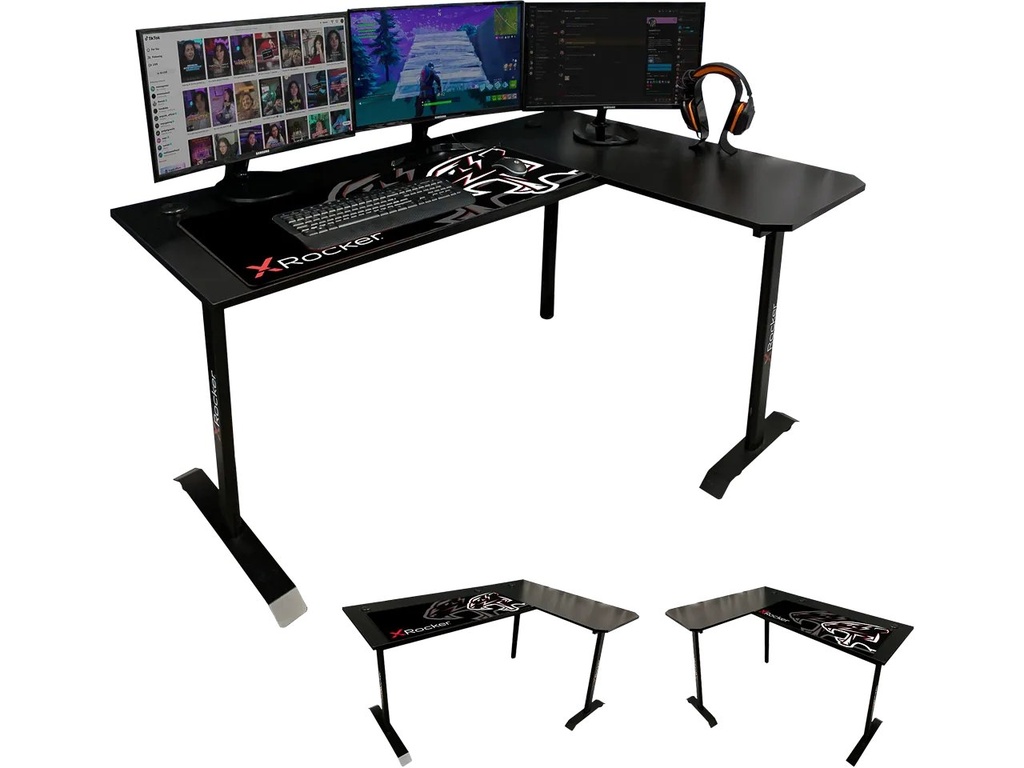 X ROCKER XROCKER PANTHER XL GAMING DESK BLACK