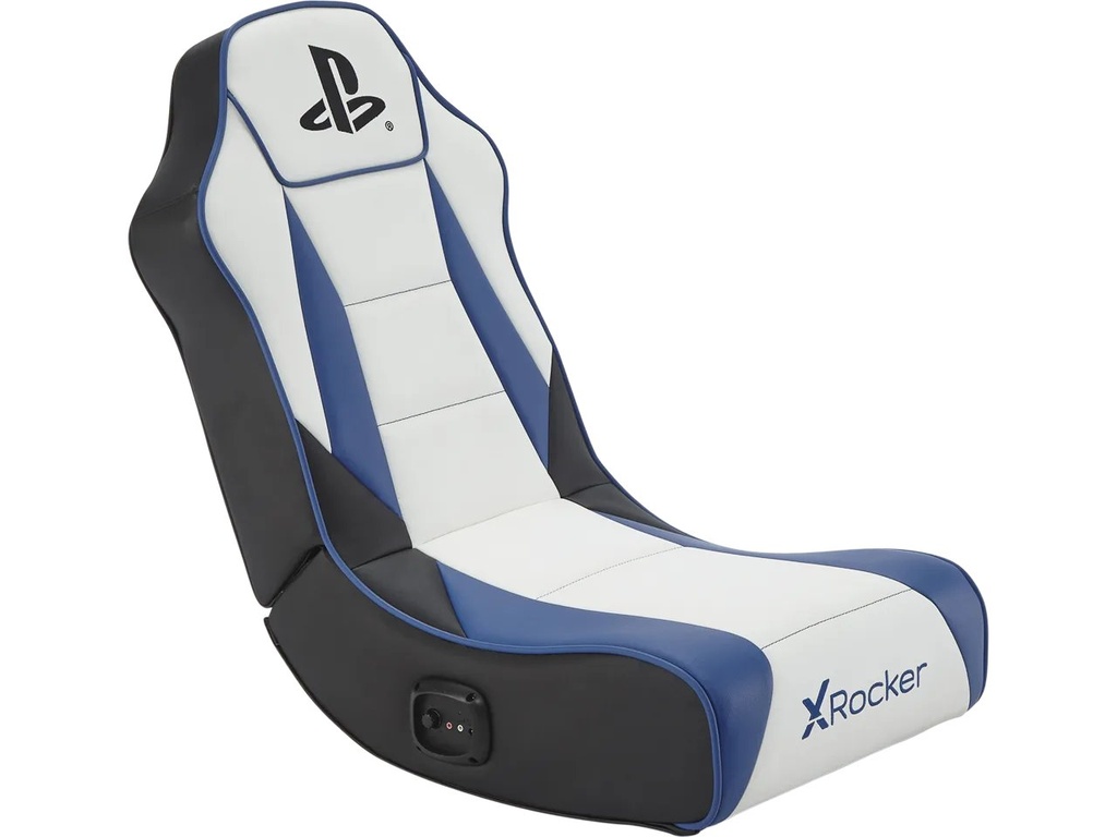[410430440046] X ROCKER XROCKER GEIST FLOOR GAMING CHAIR WHT-BLU
