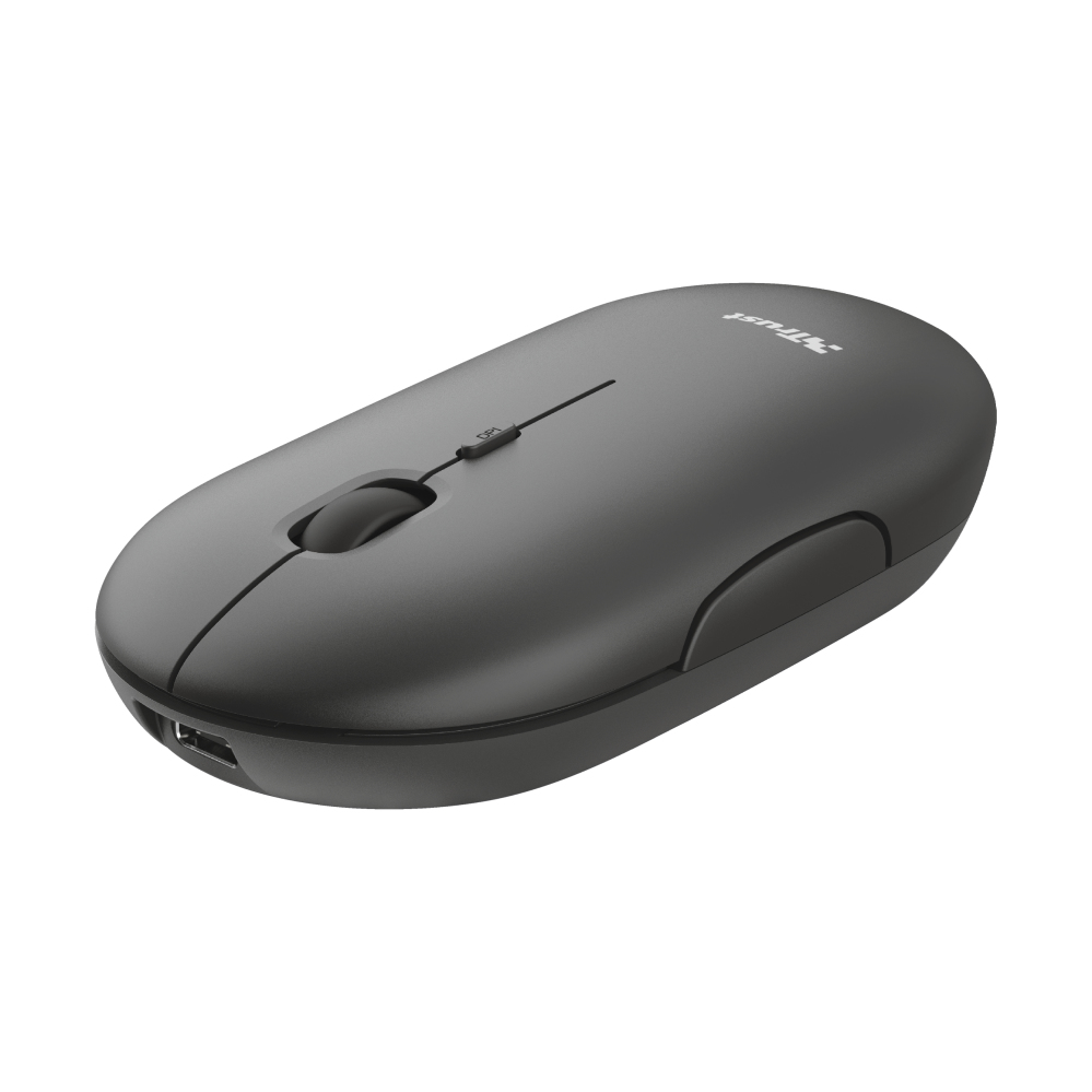 [410545440502] Trust Puck muis Kantoor Ambidextrous RF-draadloos + Bluetooth Optisch 1600 DPI