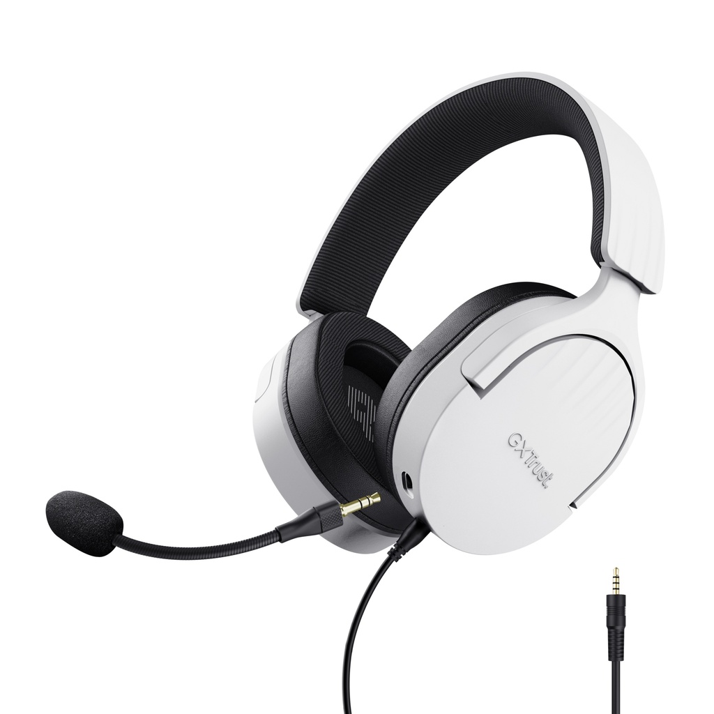 [410545440749] Trust GXT 489W FAYZO Headset Bedraad Hoofdband Gamen Zwart, Wit