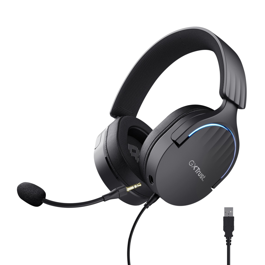 [410545440750] Trust GXT 490 FAYZO Headset Bedraad Hoofdband Gamen USB Type-A Zwart