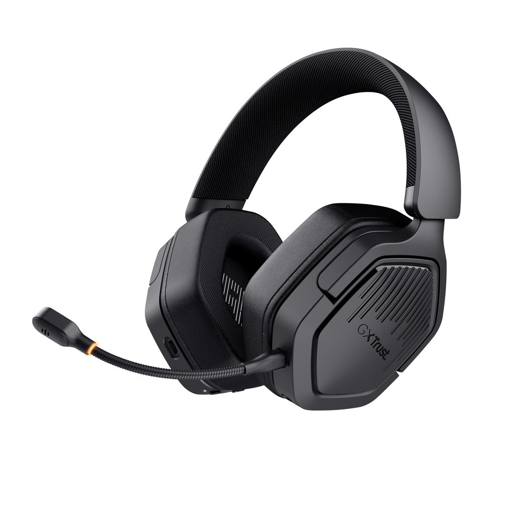 [410545440809] Trust GXT 493 Carus Headset Bedraad en draadloos Hoofdband, Helm Gamen USB Type-C / USB Type-A Bluetooth Zwart