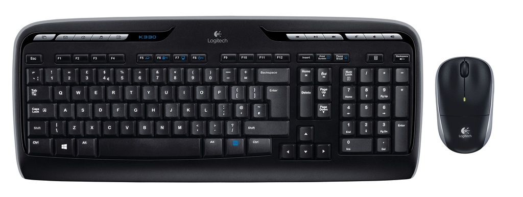 Logitech Wireless Combo MK330 toetsenbord Inclusief muis Kantoor USB QWERTY US International Zwart