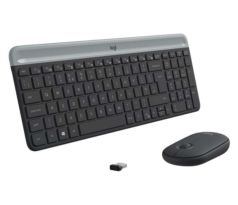 [410596440250] Logitech 920-009204 toetsenbord Inclusief muis Universeel RF Draadloos QWERTY US International Grafiet
