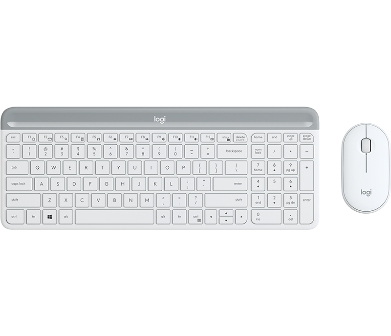 [410596440407] Logitech 920-009205 toetsenbord Inclusief muis Universeel RF Draadloos QWERTY Engels Wit