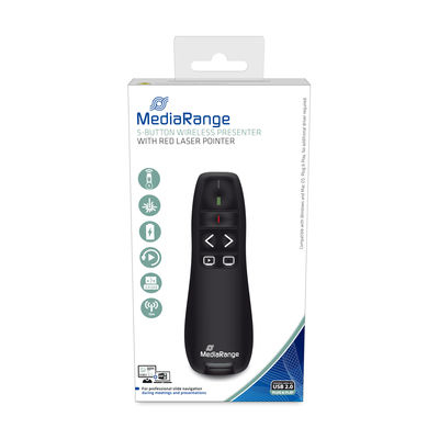 [410604440055] MediaRange MROS220 Draadloze presenter RF Zwart