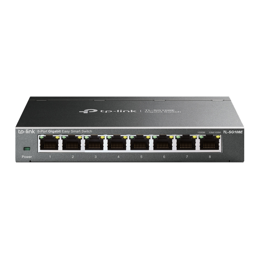 [410748440032] TP-Link TL-SG108E Managed L2 Gigabit Ethernet (10/100/1000) Zwart