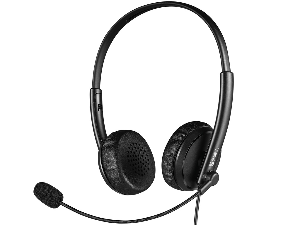 [410811440052] Sandberg 126-21 hoofdtelefoon/headset Hoofdtelefoons Bedraad Hoofdband Kantoor/callcenter Zwart
