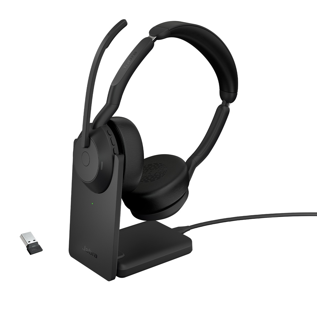 [410816440151] Jabra 25599-989-989 hoofdtelefoon/headset Bedraad en draadloos Hoofdband Kantoor/callcenter Bluetooth Oplaadhouder Zwart