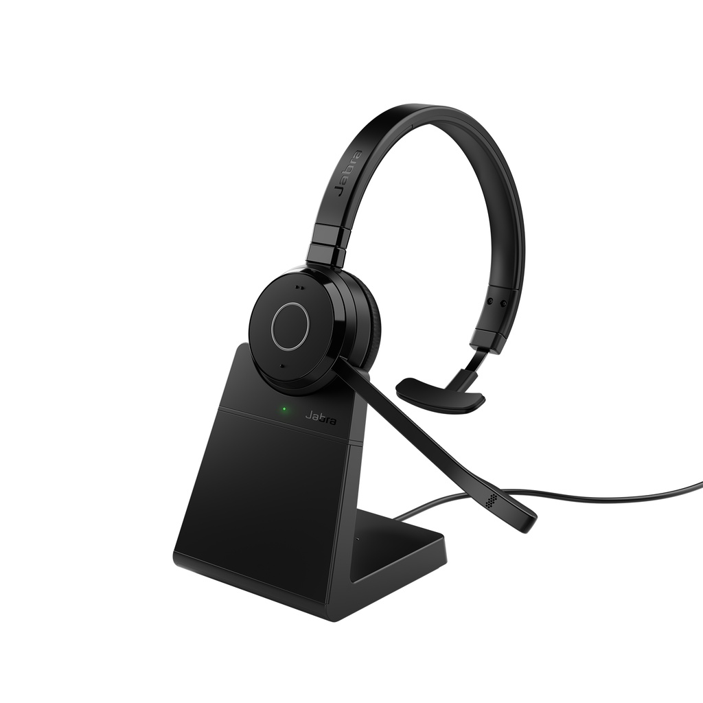 [410816440248] Jabra Evolve 65 TE Headset Bedraad en draadloos Hoofdband Kantoor/callcenter USB Type-A Bluetooth Oplaadhouder Zwart