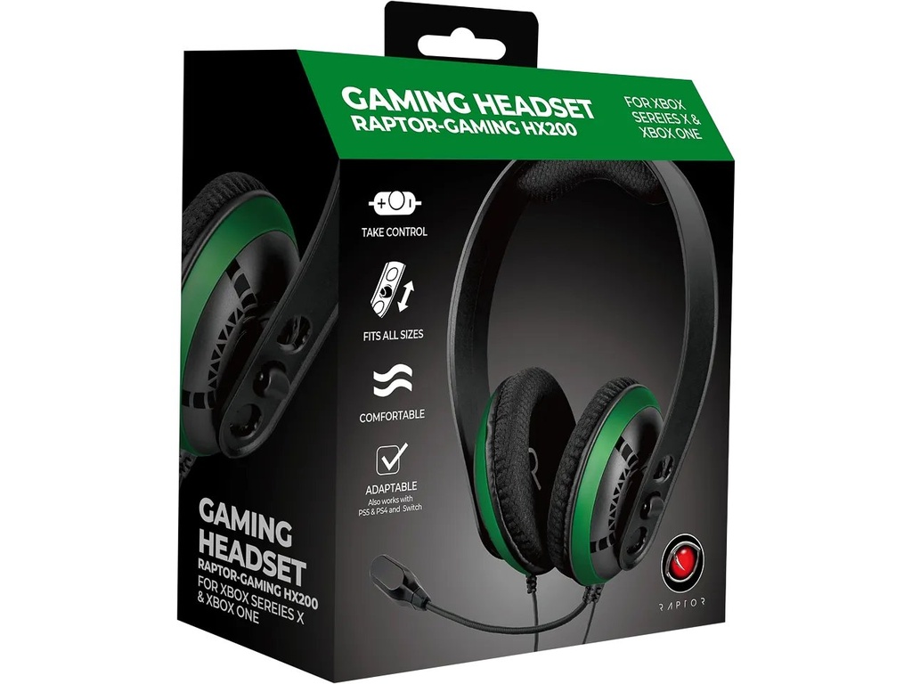 [410864440008] RAPTOR RAPTOR HX200 GAMING STEREO HEADSET