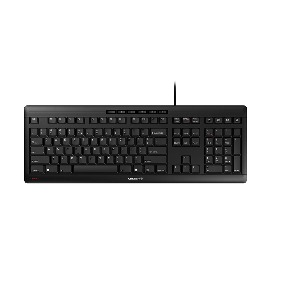 [410867440057] CHERRY STREAM toetsenbord Kantoor USB QWERTY Amerikaans Engels Zwart