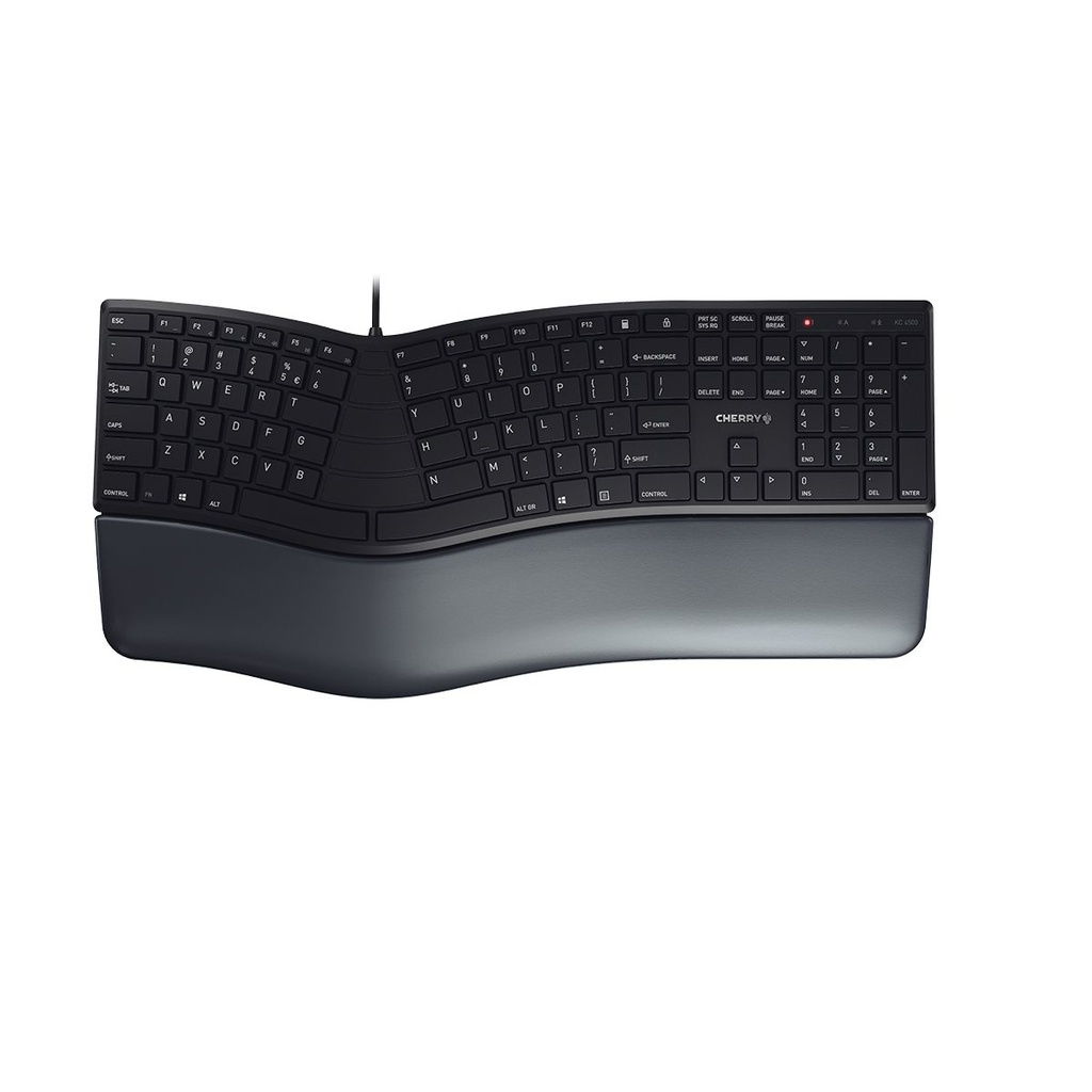 [410867440061] CHERRY KC 4500 ERGO toetsenbord Universeel USB QWERTY Amerikaans Engels Zwart