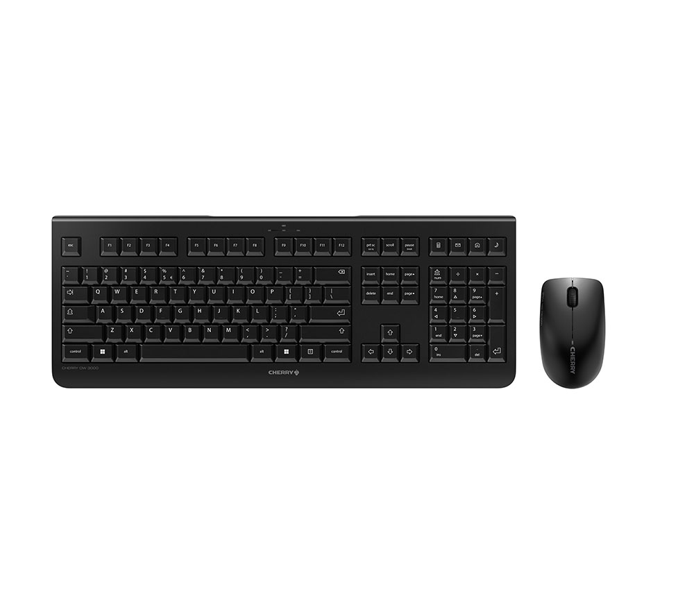 CHERRY DW 3000 toetsenbord Inclusief muis Universeel RF Draadloos QWERTY Amerikaans Engels Zwart